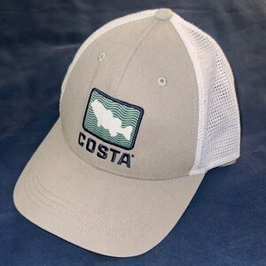Costa Gray and White Mesh Cap